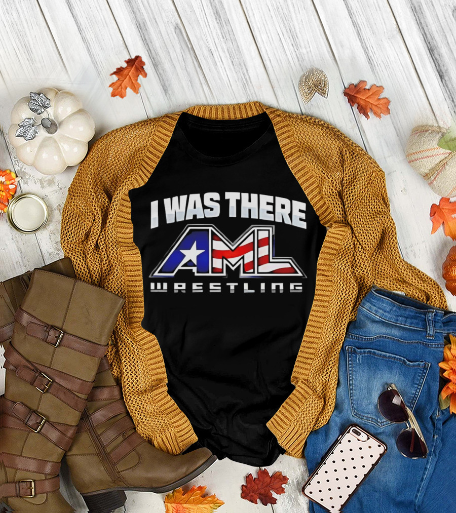 I Was There AML Wrestling American Flag Star Event T-Shirt