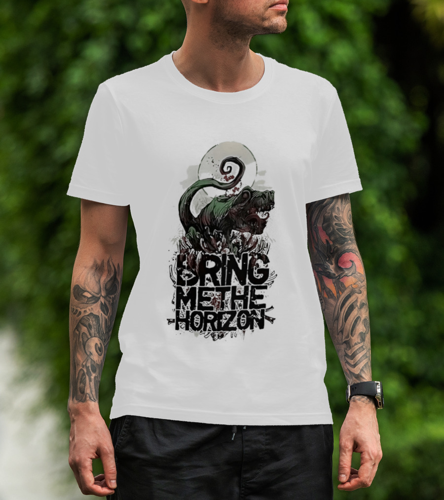 Dinosaur Bring Me The Horizon Spiral Tail T-Shirt