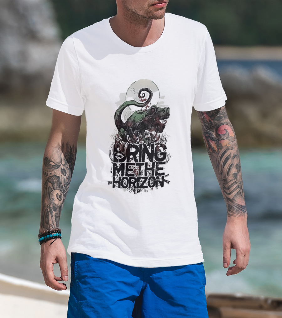 Dinosaur Bring Me The Horizon Spiral Tail T-Shirt