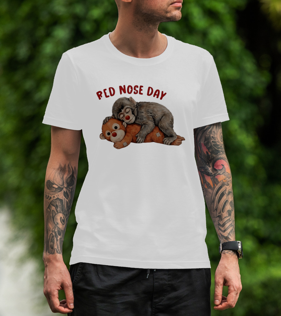 Red Nose Day Punch Monkey And Toy T-Shirt