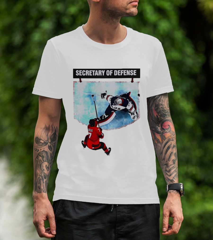 Secretary Of Defense USA Hockey Goalie Epic Save Faceoff T-Shirt