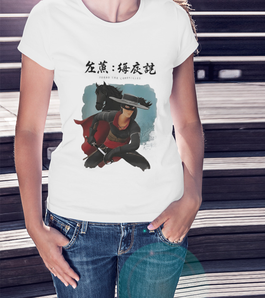 Zorro The Chronicles Heroic Adventure And Black Horse T-Shirt
