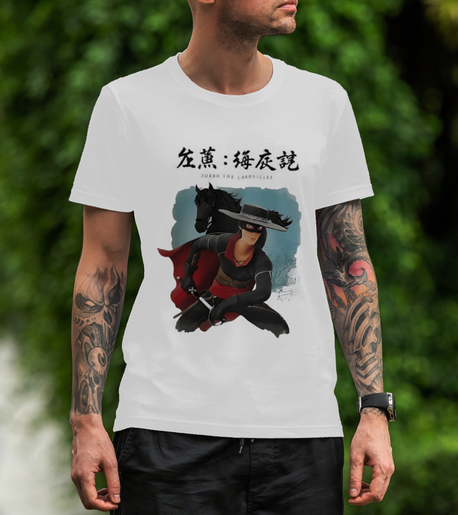 Zorro The Chronicles Heroic Adventure And Black Horse T-Shirt