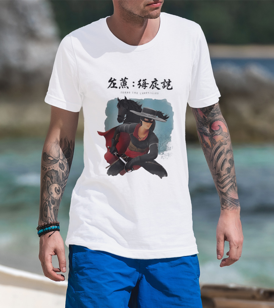 Zorro The Chronicles Heroic Adventure And Black Horse T-Shirt