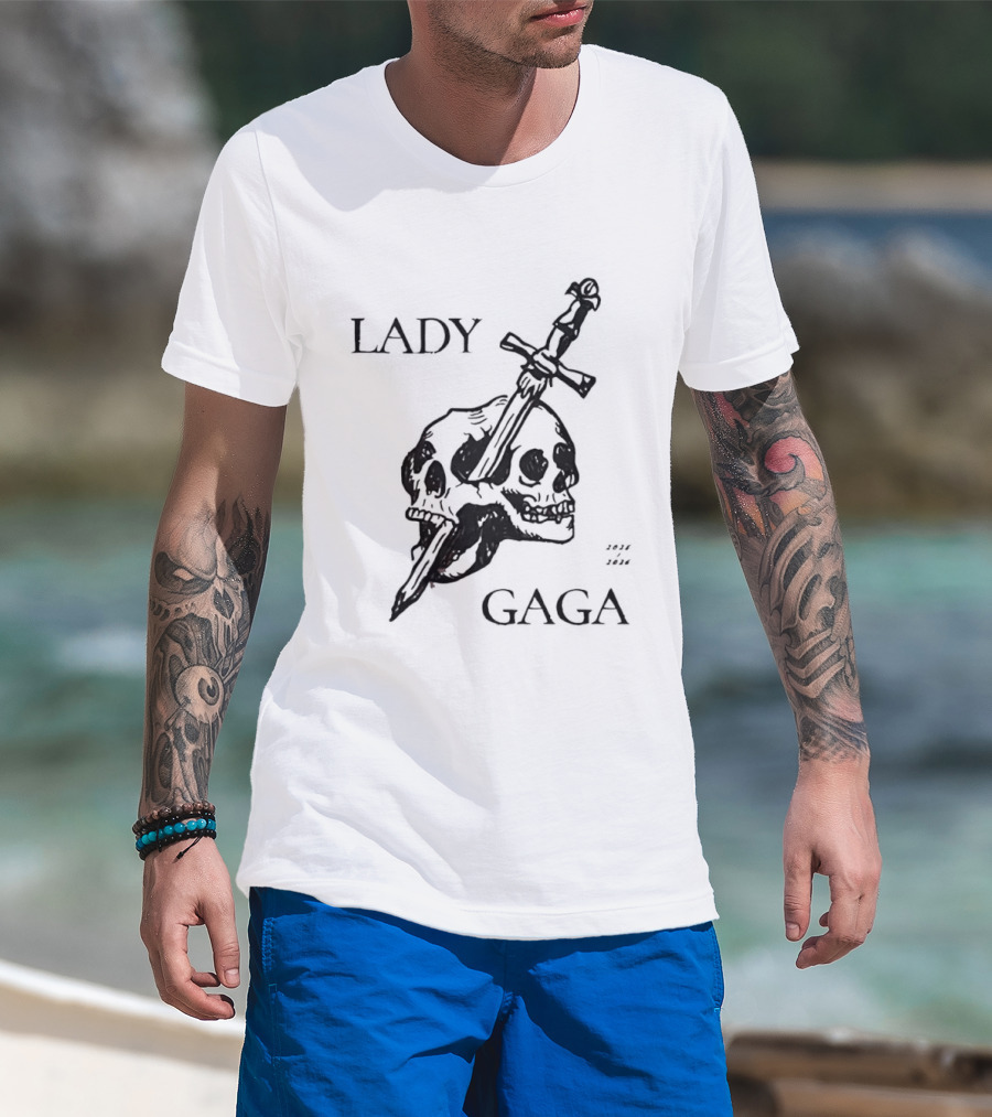 Lady Gaga Skull Sword 2026 T-Shirt