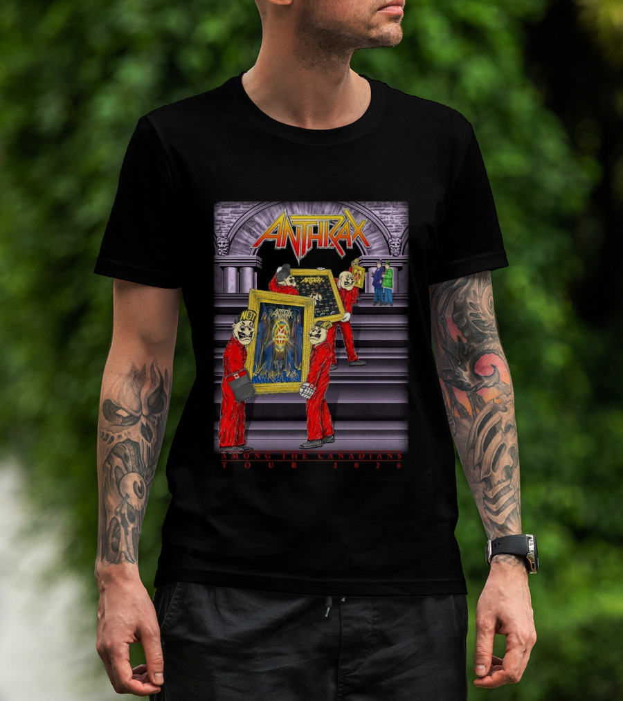 Anthrax Among The Canadians Tour 2026 Album Art Collectors T-Shirt