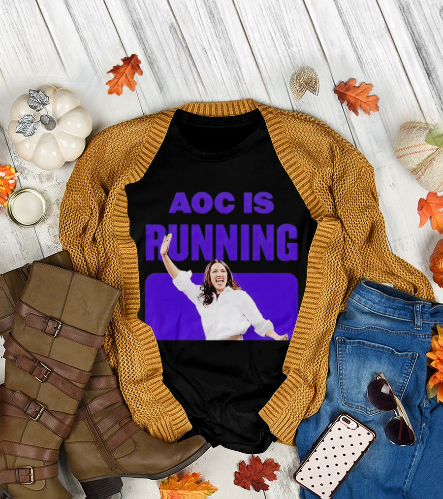 AOC Is Running for President 2028 Bold Campaign Enthusiasm T-Shirt