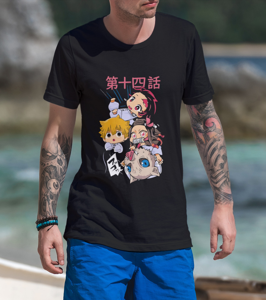 Chibi Anime Characters Playful Expressions T-Shirt