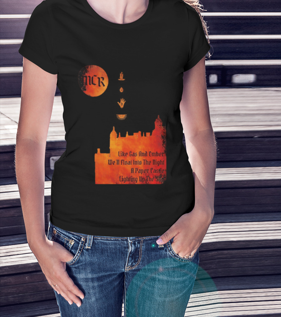 MCR Like Gas And Ember We'll Float Into The Night A Paper Castle Lighting Up The Sky T-Shirt