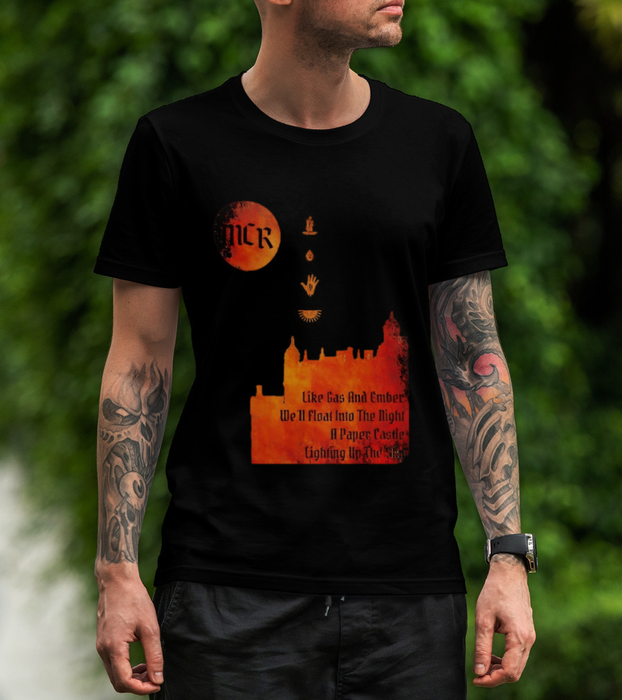 MCR Like Gas And Ember We'll Float Into The Night A Paper Castle Lighting Up The Sky T-Shirt