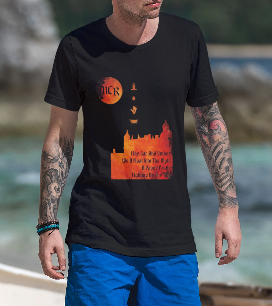 MCR Like Gas And Ember We'll Float Into The Night A Paper Castle Lighting Up The Sky T-Shirt