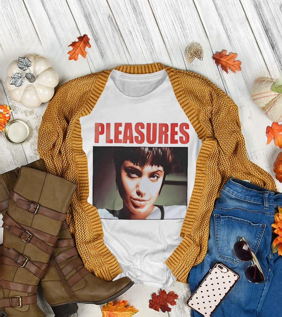 Pleasures Angelina Jolie Bold Typography Fashion T-Shirt