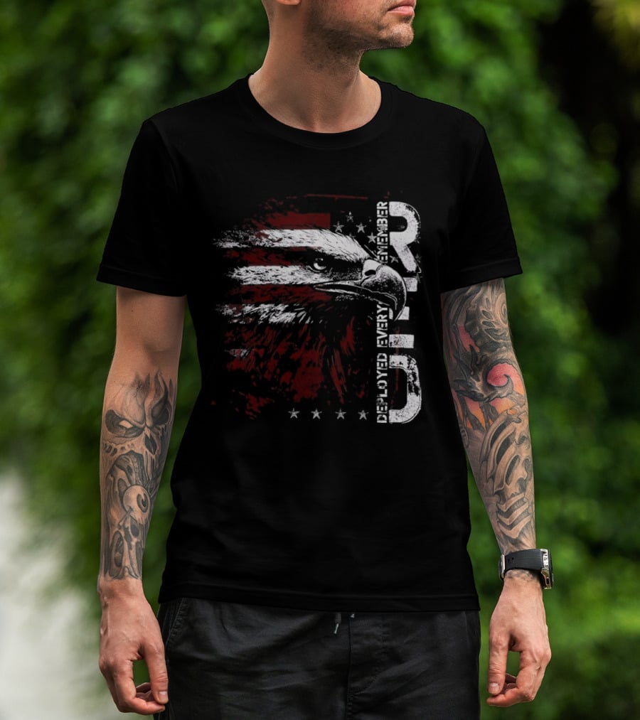 R.E.D. Eagle Deployed Remember Every Friday Honor Veteran Patriot America T-Shirt