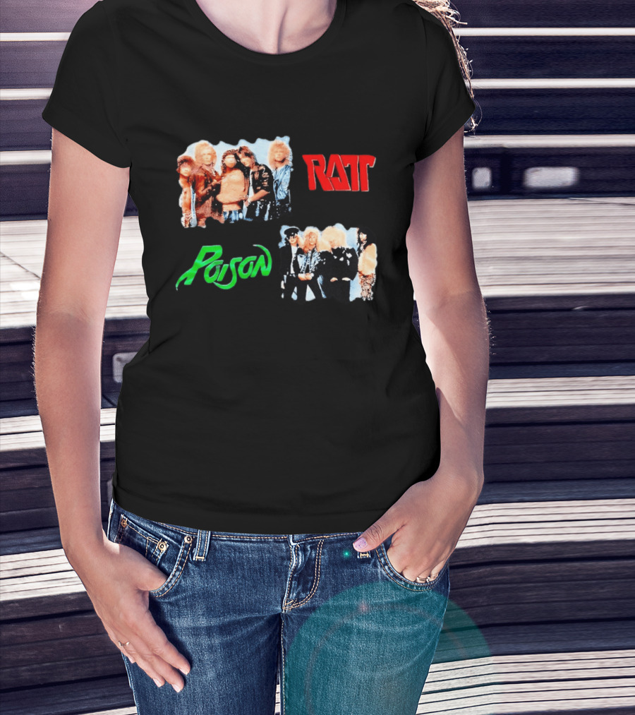 Ratt Poison 80s Glam Metal Band T-Shirt
