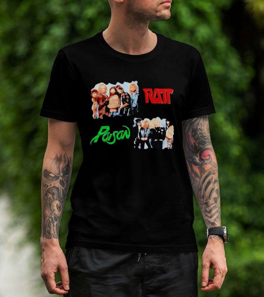 Ratt Poison 80s Glam Metal Band T-Shirt