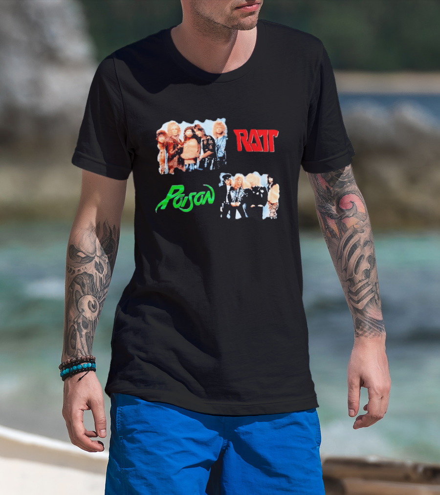 Ratt Poison 80s Glam Metal Band T-Shirt