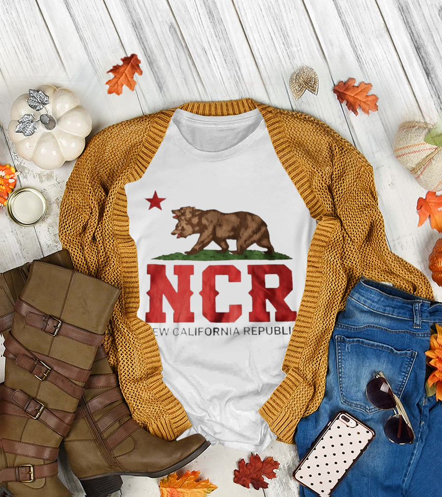 Fallout NCR Bear New California Republic Flag T-Shirt