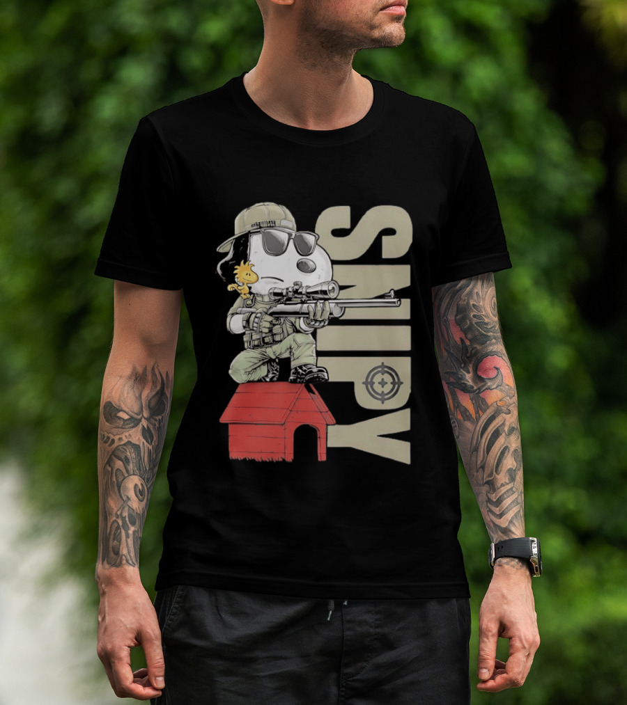 Snoopy Woodstock Sniper Doghouse Peanuts Target T-Shirt