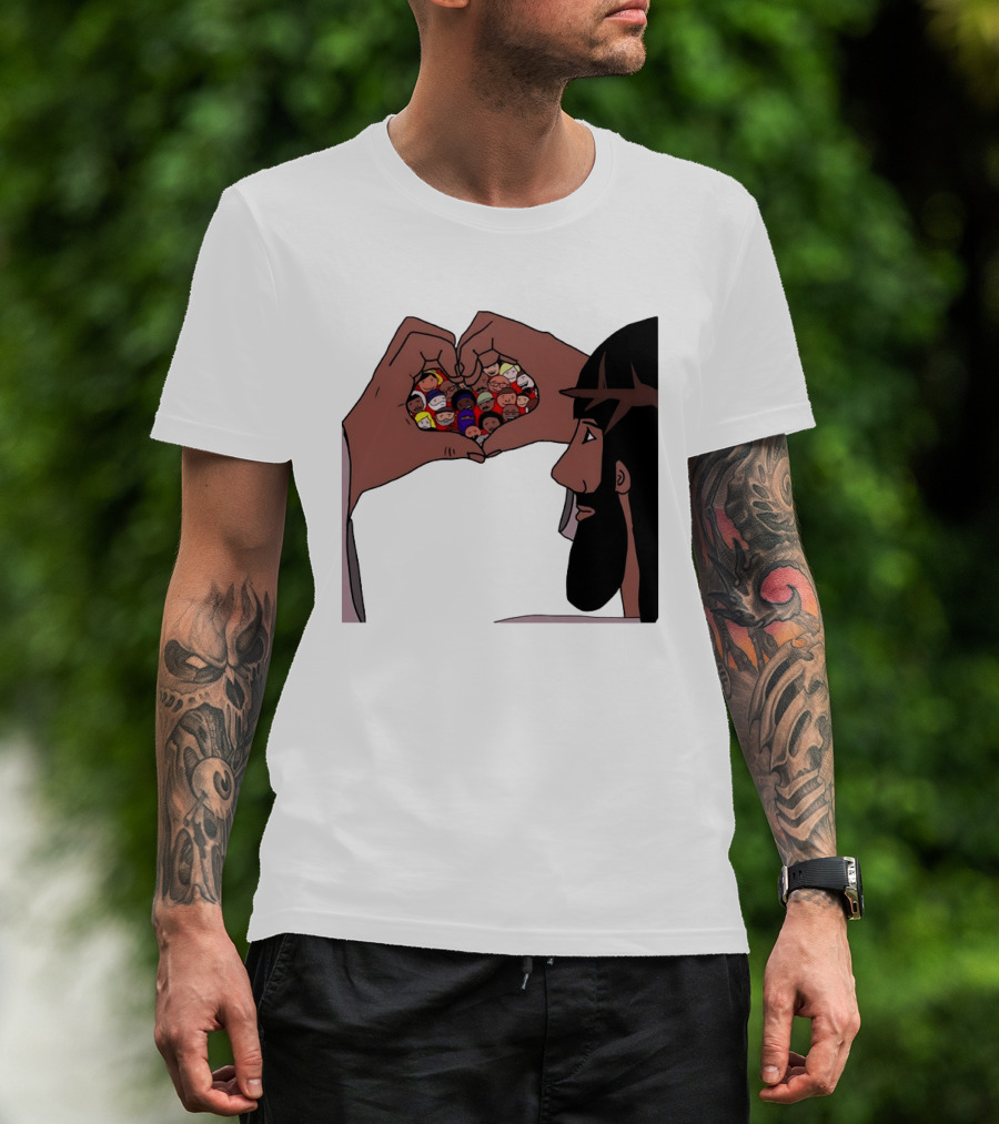 Jesus Love Includes Everyone Heart Hands Diversity Faces T-Shirt