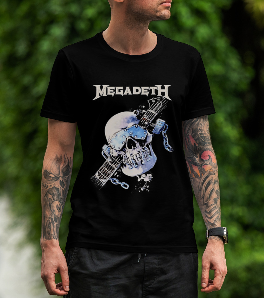 Vic Let There Be Shred Megadeth Canada 2026 Tour Skull Chains Guitar T-Shirt