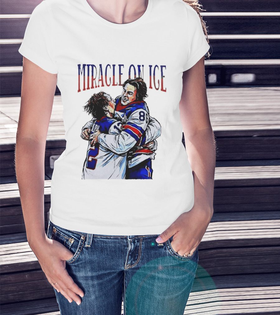 Miracle On ICE Jack Hughes Quinn Hughes USA Olympic Hockey Hug T-Shirt