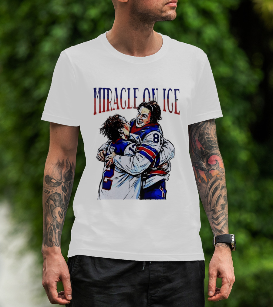 Miracle On ICE Jack Hughes Quinn Hughes USA Olympic Hockey Hug T-Shirt