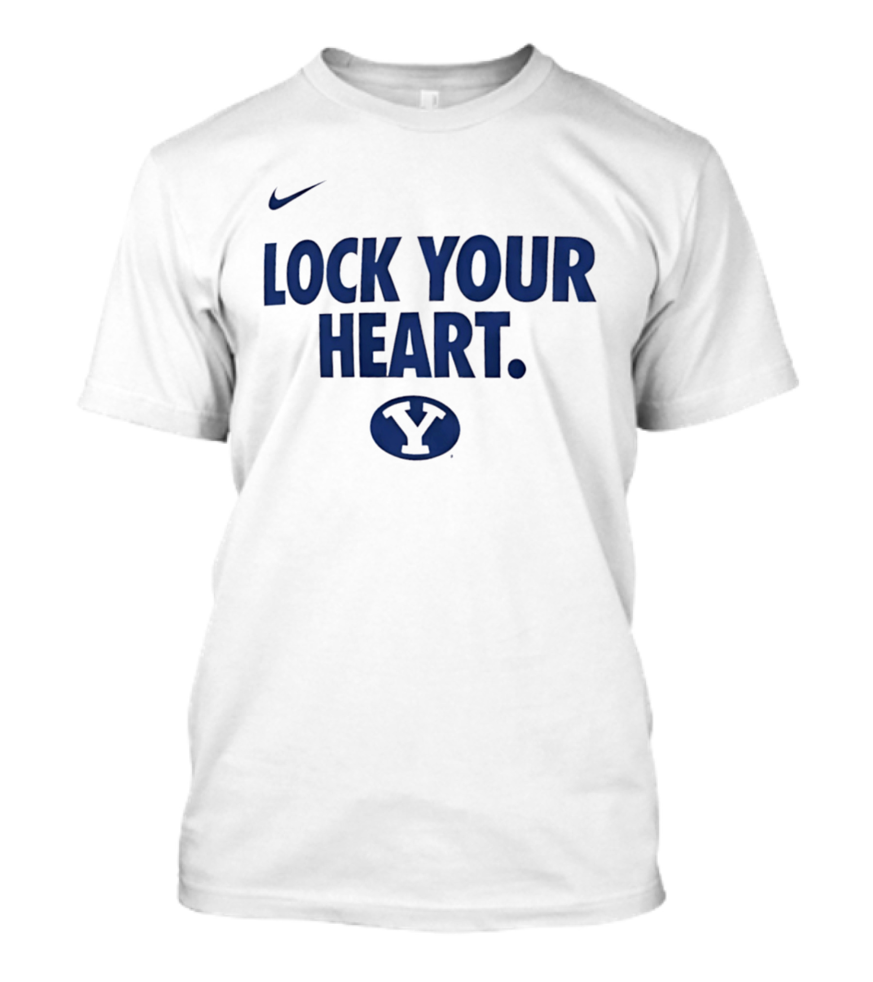 Nike BYU Cougars Lock Your Heart Y T-Shirt
