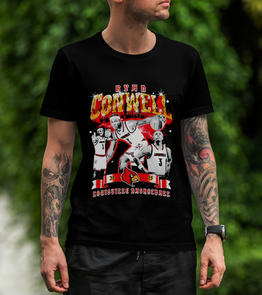 Ryan Conwell Louisville Basketball 2023 Cardinals 90s T-Shirt