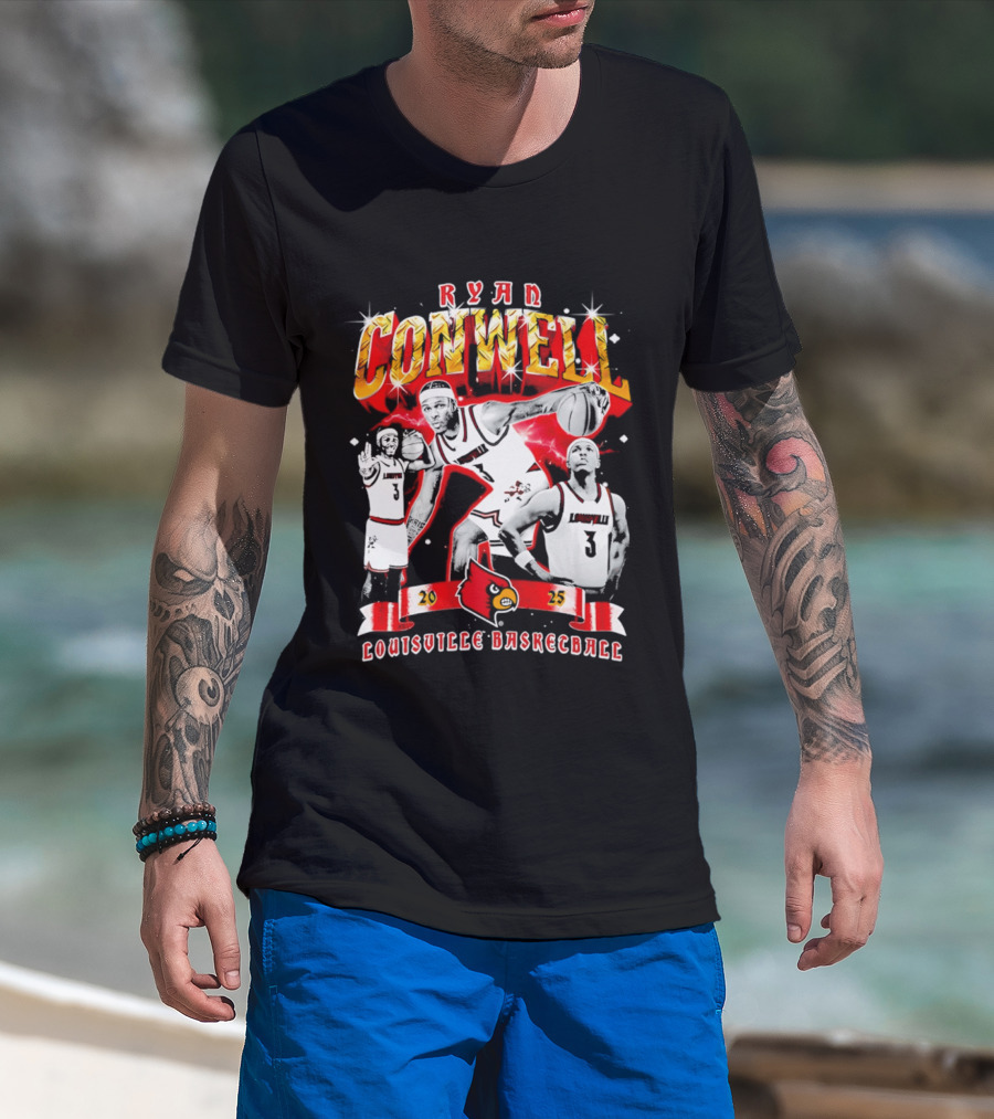 Ryan Conwell Louisville Basketball 2023 Cardinals 90s T-Shirt