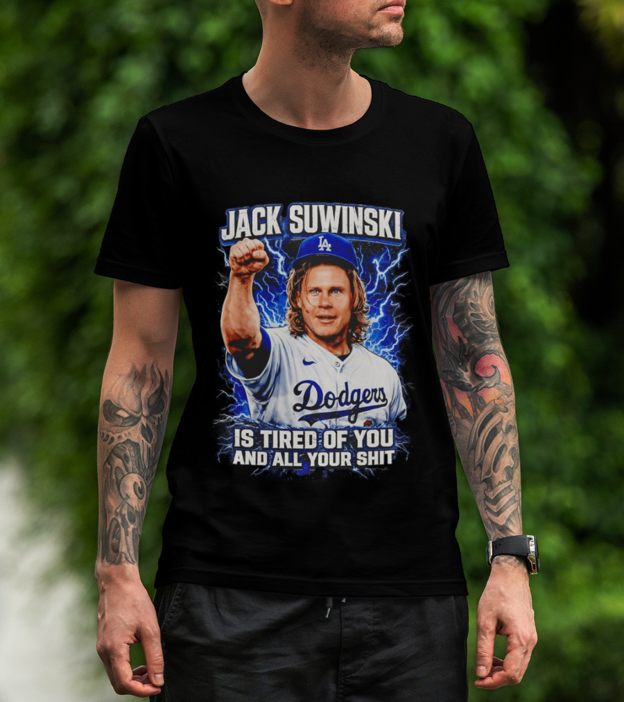 Jack Suwinski Dodgers Inspired Lightning T-Shirt