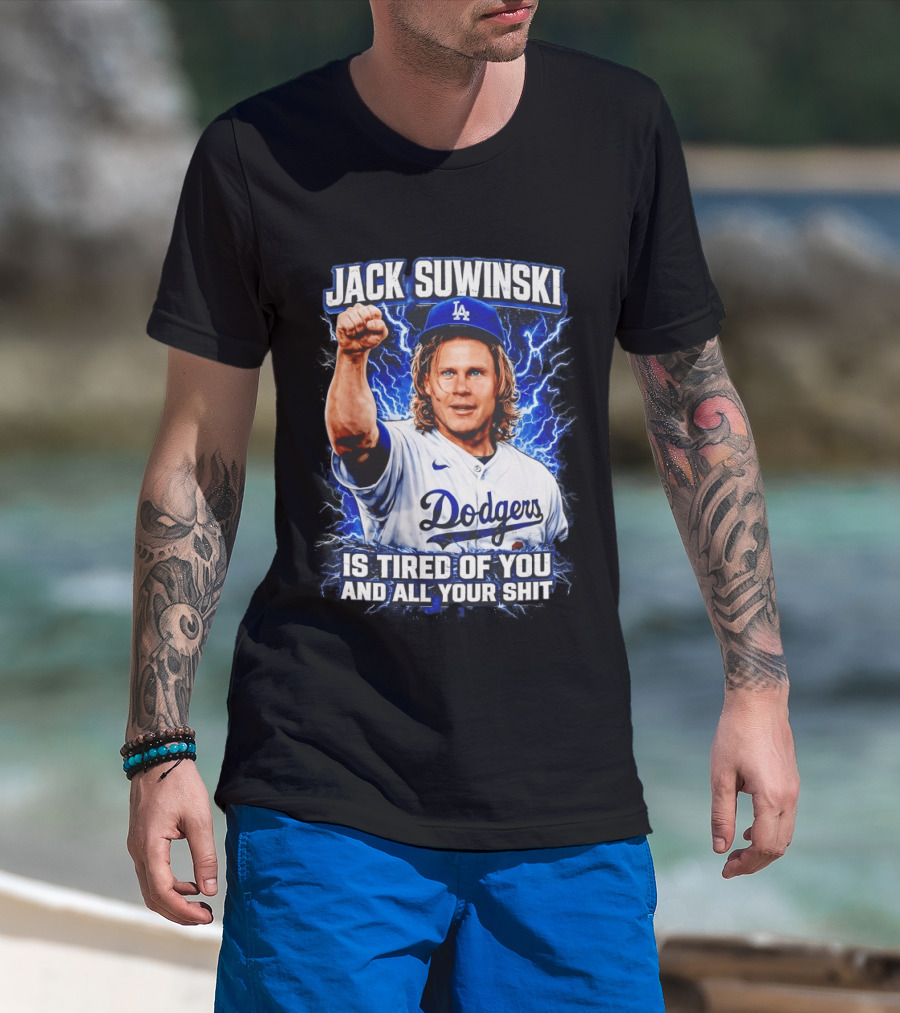 Jack Suwinski Dodgers Inspired Lightning T-Shirt