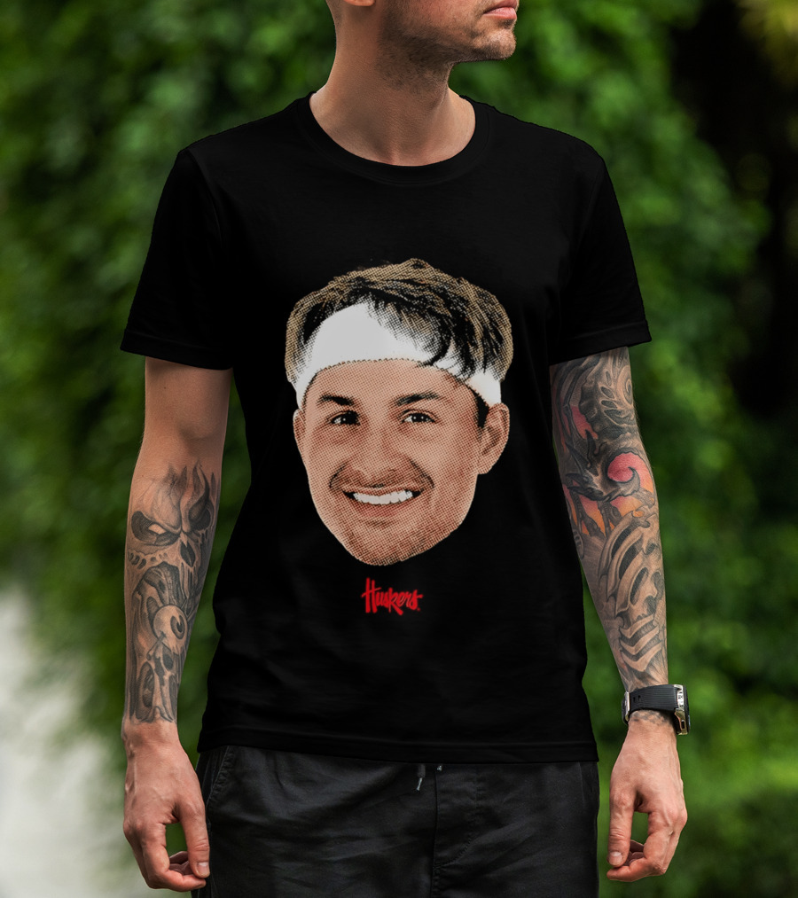 Samuel Hoiberg Nebraska Cornhuskers Big Head Unisex Basketball Fan T-Shirt