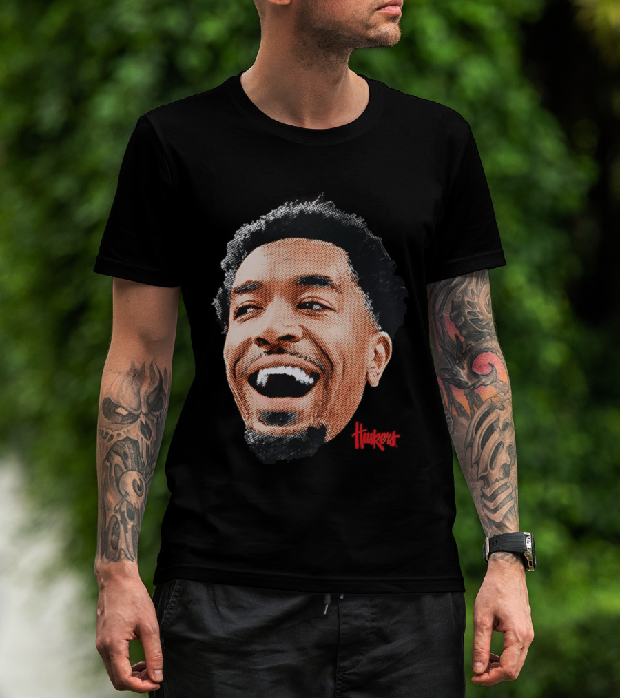 Jamarques Lawrence Nebraska Cornhuskers Player Big Head Huskers T-Shirt