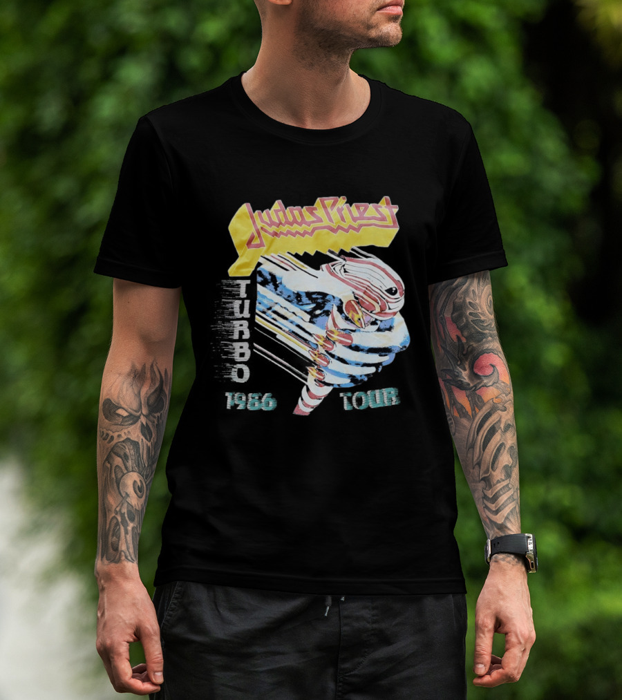 Judas Priest Turbo 1986 Tour Vintage Rock Music Memorabilia T-Shirt