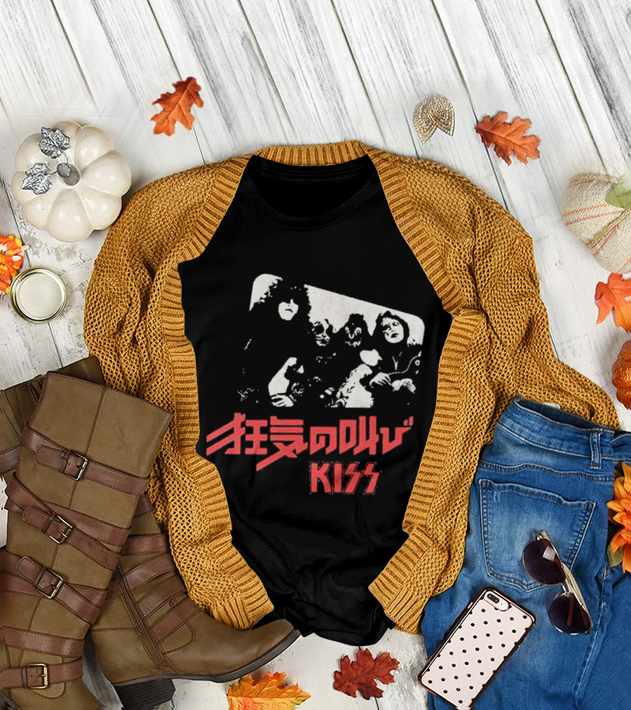 Kiss Shout It Out Loud Japan Cover Band Members T-Shirt
