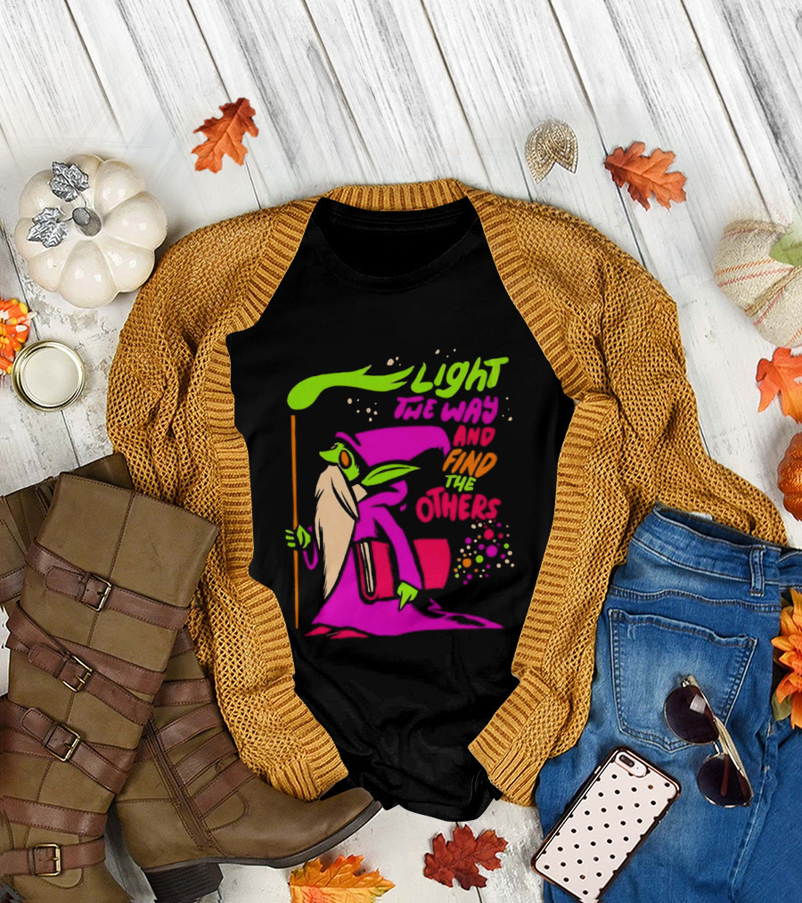 Light The Way Find The Others Psychedelic Wizard T-Shirt