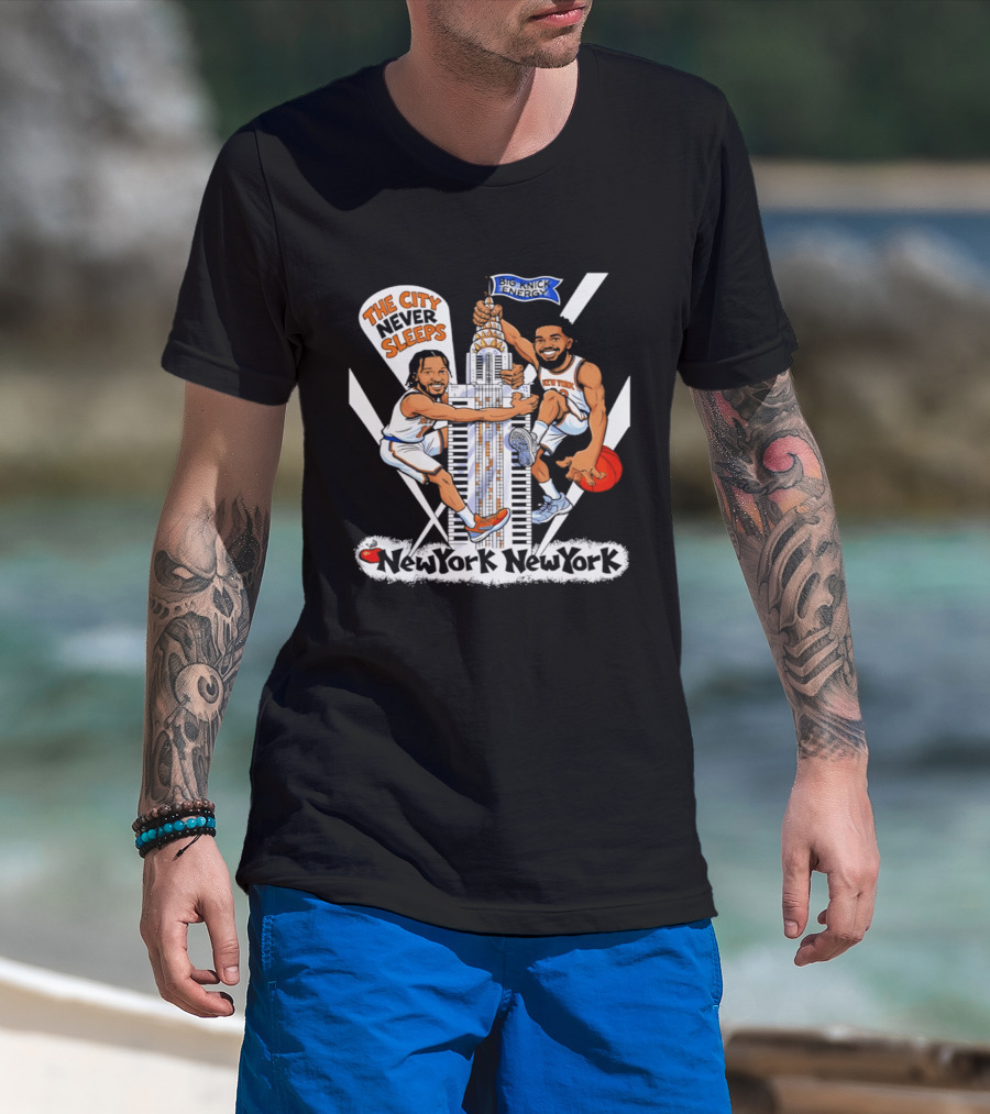 The City Never Sleeps New York New York Knicks T-Shirt