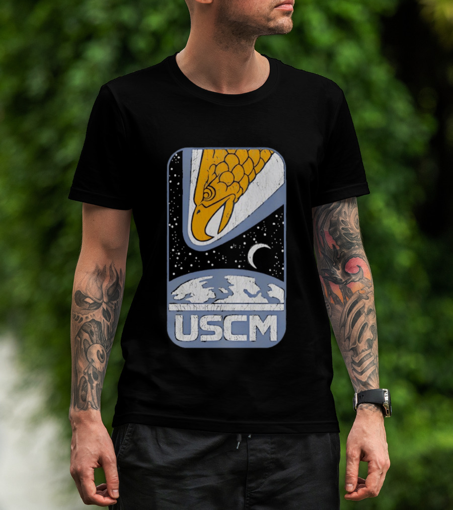 USCM Screaming Eagle Lunar Night Sky T-Shirt