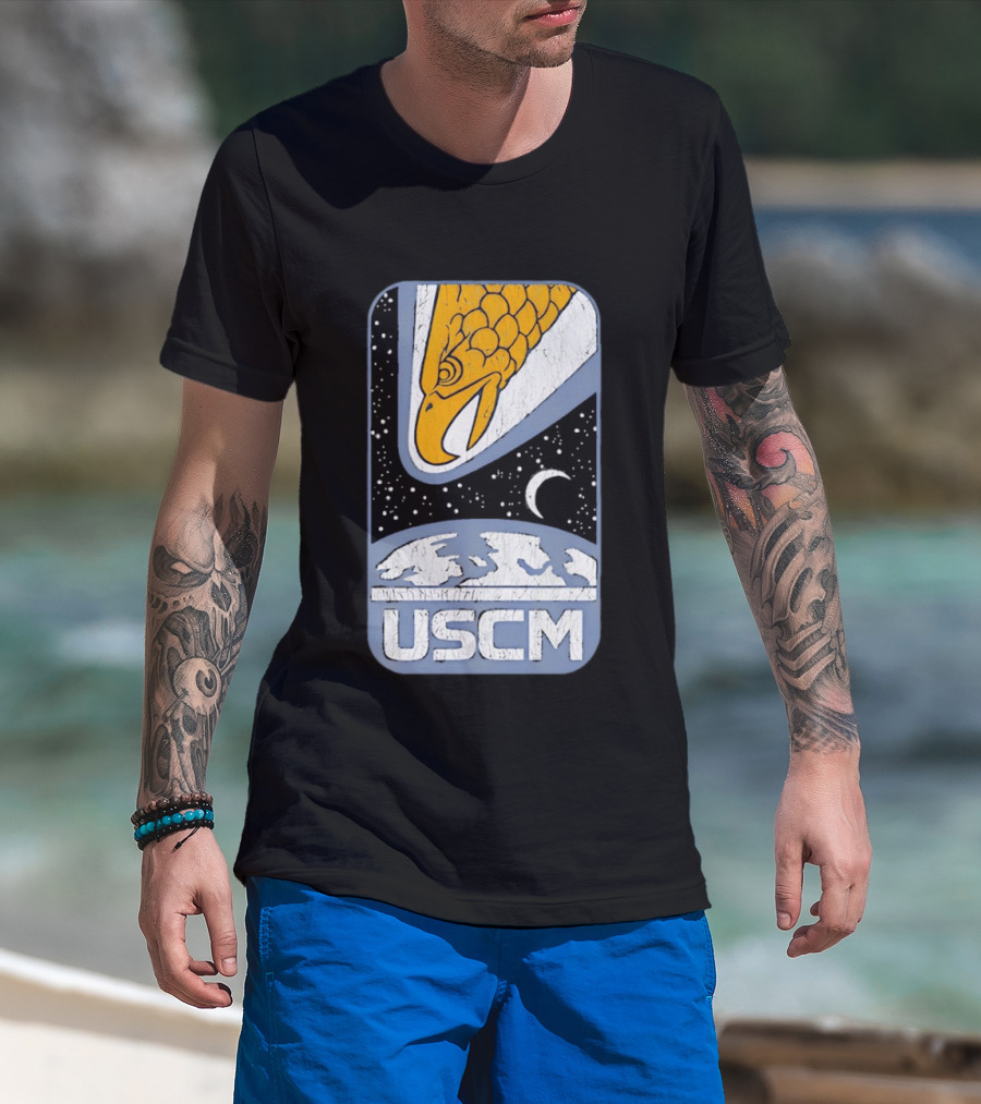 USCM Screaming Eagle Lunar Night Sky T-Shirt