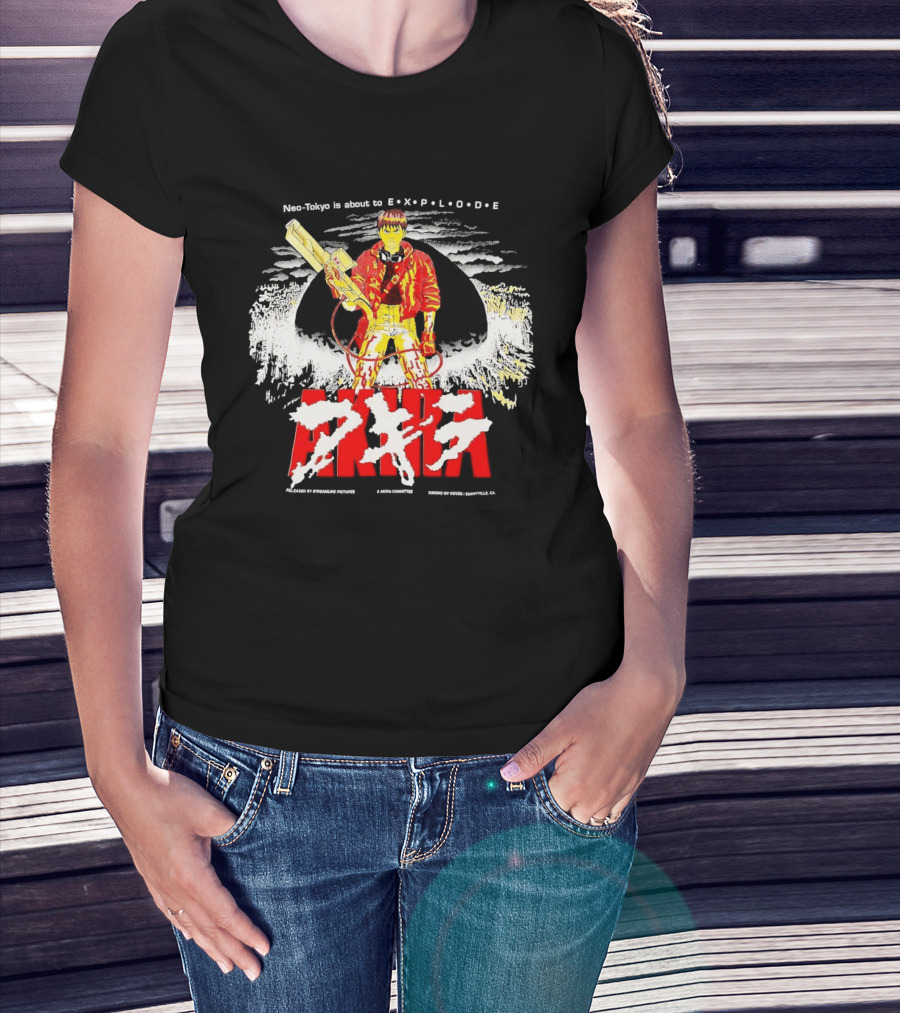 Akira Neo Tokyo Is About To Explode Iconic Anime Art Kaneda Explosion Scene T-Shirt