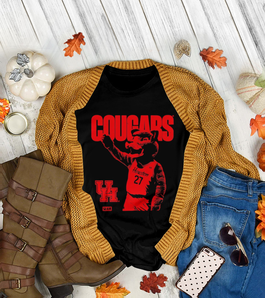 Houston Cougars Slam Dunk Mascot UH 27 T-Shirt