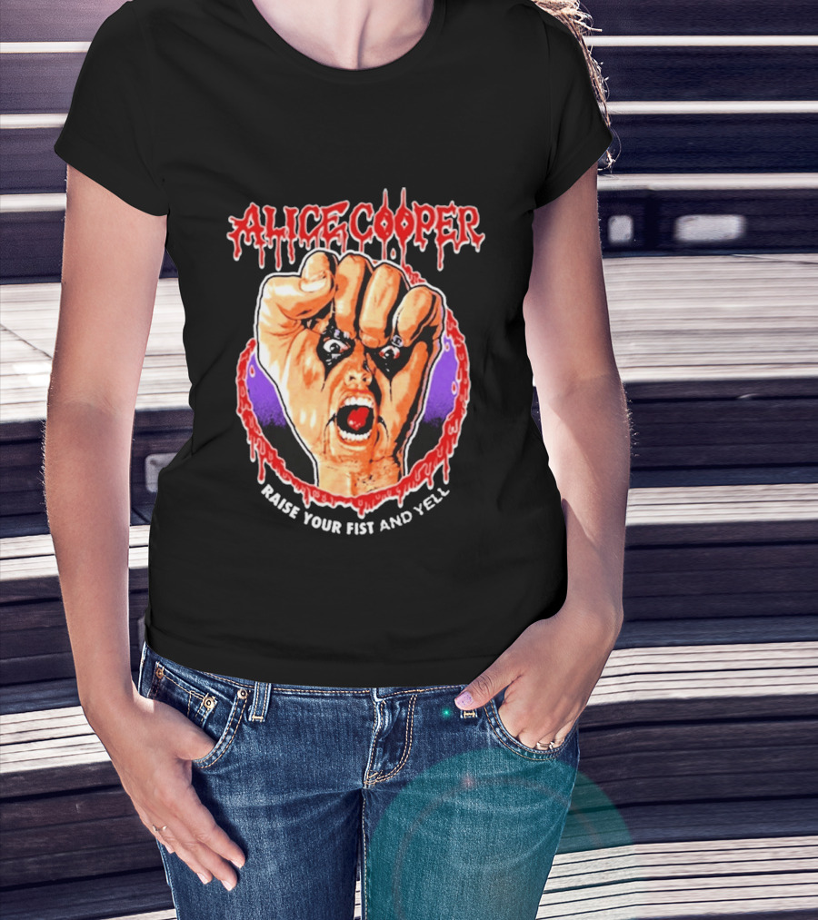 Alice Cooper Raise Your Fist And Yell Horror T-Shirt