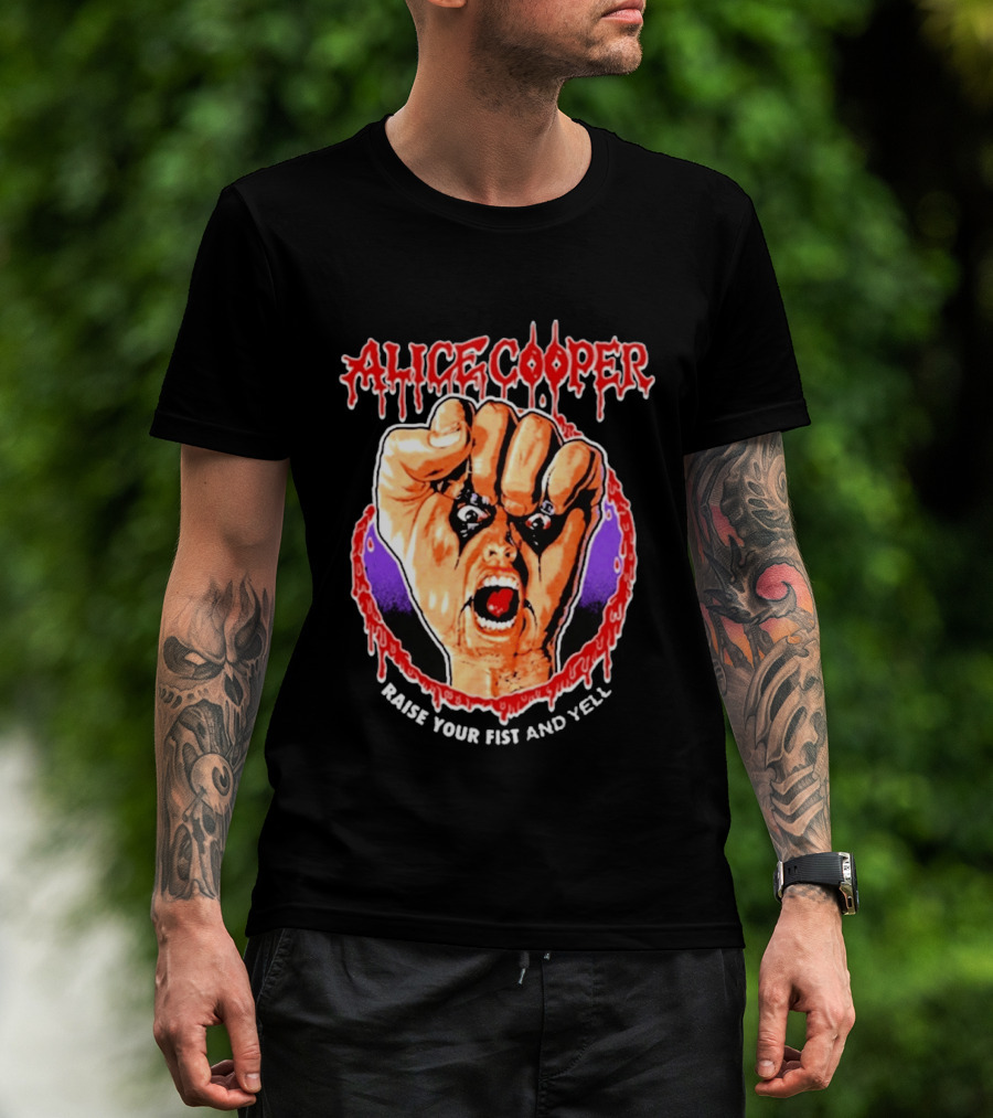 Alice Cooper Raise Your Fist And Yell Horror T-Shirt