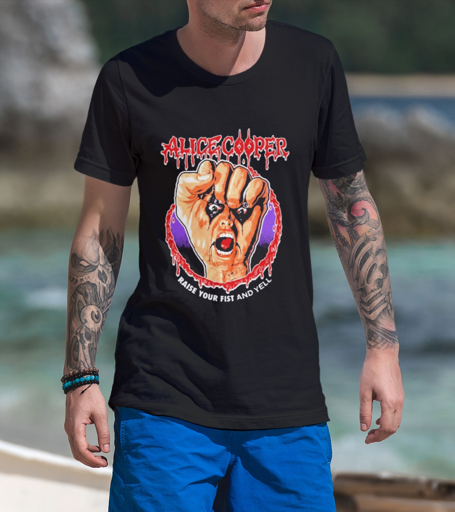 Alice Cooper Raise Your Fist And Yell Horror T-Shirt