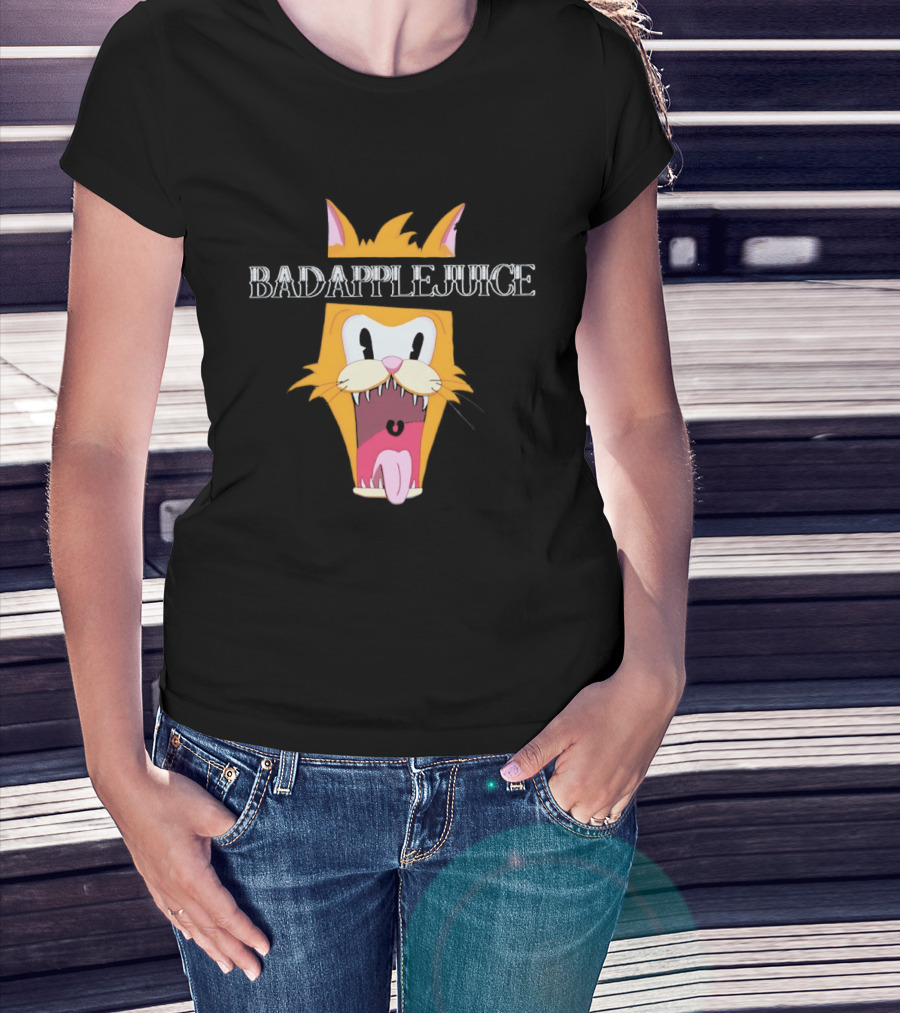 Badapple Juice Cartoon Cat Face T-Shirt