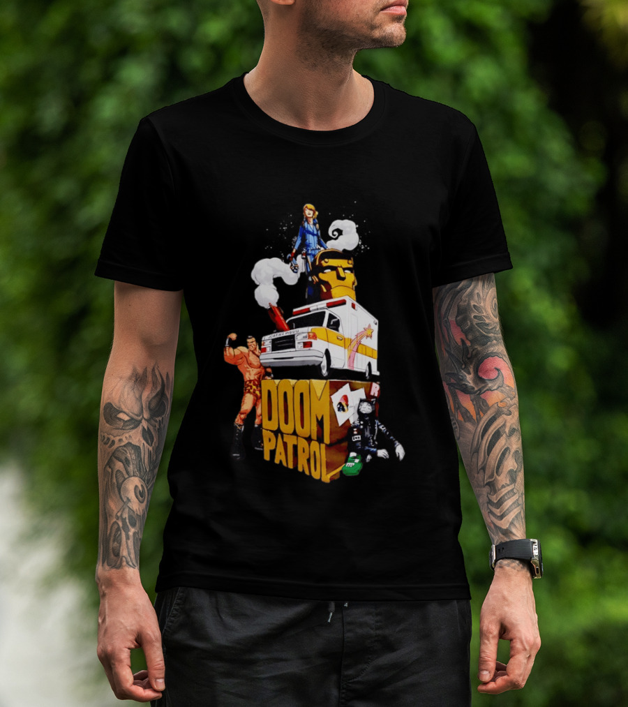 Doom Patrol DC's Young Animal Robotman Negative Man Team Ambulance T-Shirt