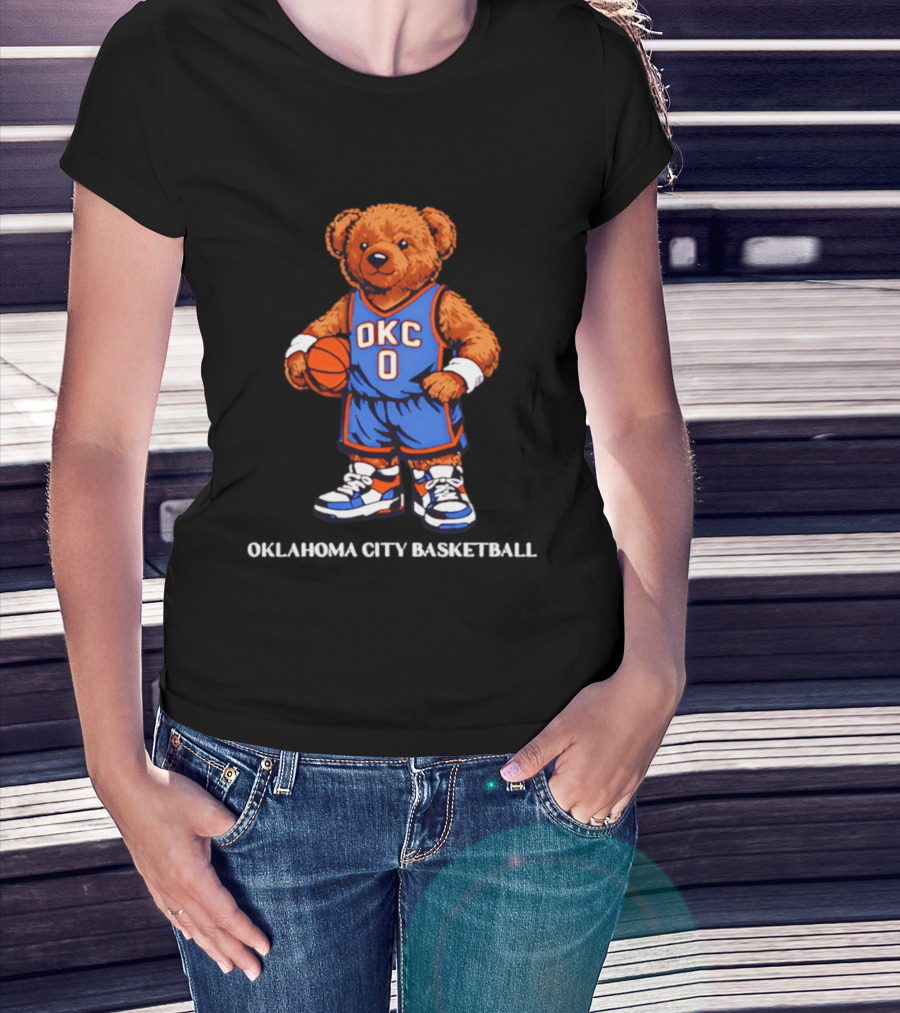 OKC Basketball Teddy Bear 2609 Oklahoma City Sports Fan T-Shirt