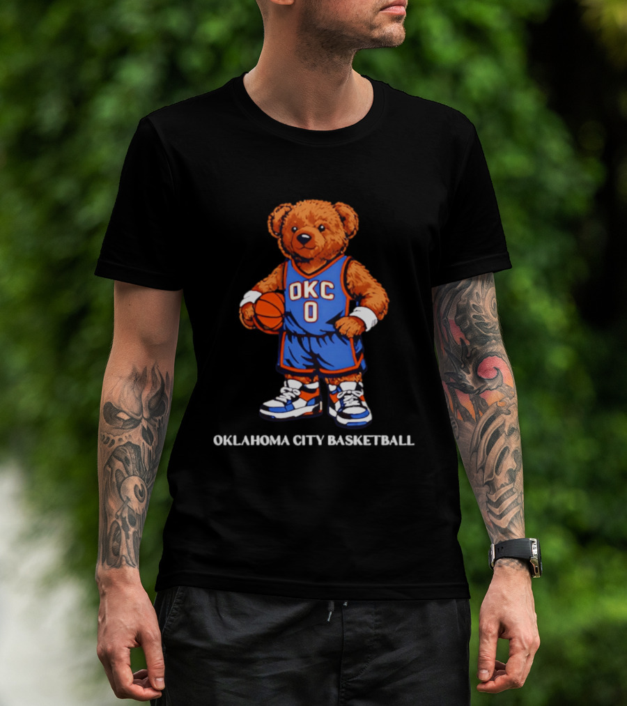 OKC Basketball Teddy Bear 2609 Oklahoma City Sports Fan T-Shirt