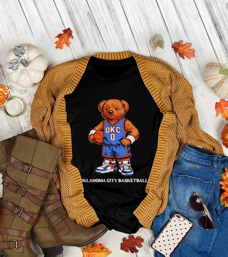 OKC Basketball Teddy Bear 2609 Oklahoma City Sports Fan T-Shirt