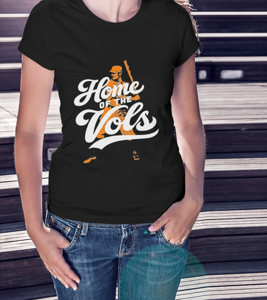 Home Of The Vols Tennessee Baseball Player T-Shirt